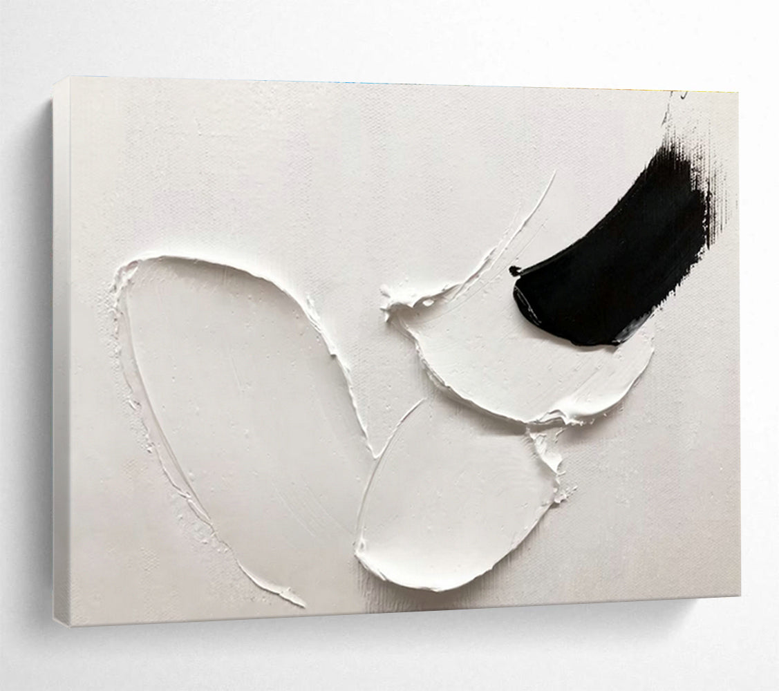 Black - White Textured Art for Minimalist Home Office Focus Zones DLZ3293