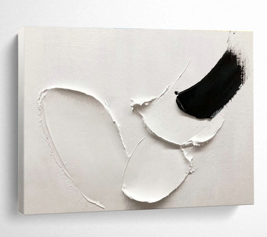 Black - White Textured Art for Minimalist Home Office Focus Zones DLZ3293