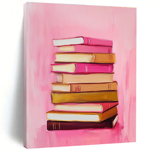 Pink Stack of Books for Book Lover’s Bedroom & Literary Café STSC1209