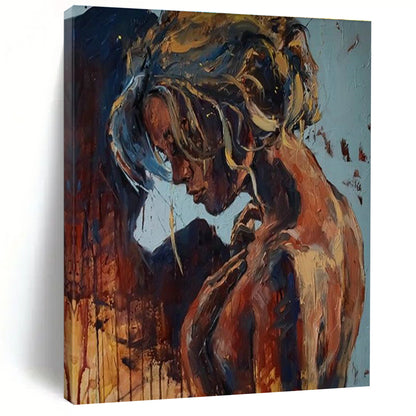 Contemplative Nude Figure Art for Art Studio & Intimate Lounge DLZ2351