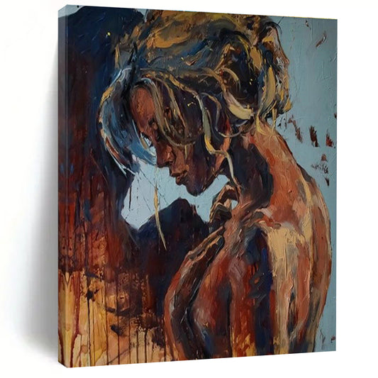 Contemplative Nude Figure Art for Art Studio & Intimate Lounge DLZ2351