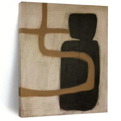 Brown - Black Abstract Art for Vintage Whiskey Bar & Industrial Home Den DLZ0849