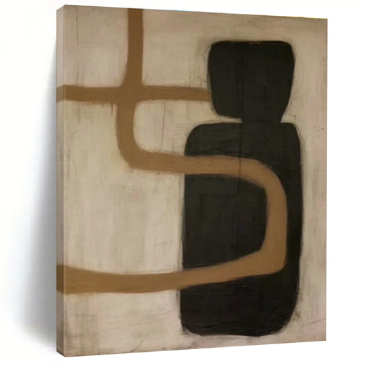 Brown - Black Abstract Art for Vintage Whiskey Bar & Industrial Home Den DLZ0849