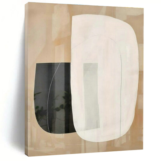 Black - White Geometric Abstract Art for Minimalist Office & Modern Art Gallery DLZ1950