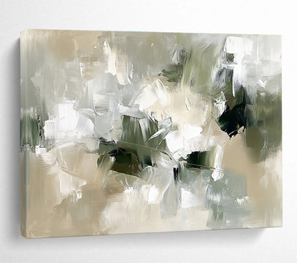 Gray Abstract Brushstrokes Art for Minimalist Office & Modern Gallery SC351