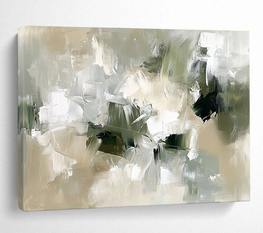 Gray Abstract Brushstrokes Art for Minimalist Office & Modern Gallery SC351