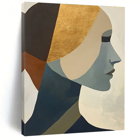 Gold - Accented Portrait Art for Bedroom & Salon STSC692