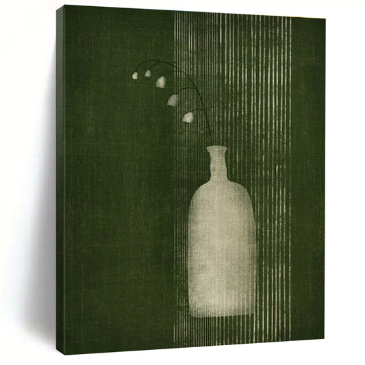 Delicate Floral Vase Art for Vintage - Inspired Bedroom & Garden - Themed Café DLZ1384