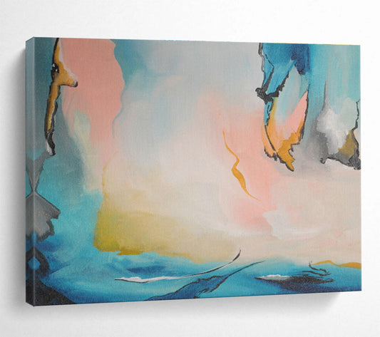Light - Color Ink - Style Abstract Art for Serene Bedrooms DLZ2405