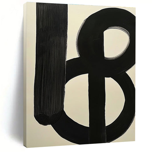 Black and White Abstract Forms for Minimalist Home Office & Contemporary Art Showroom STSC378