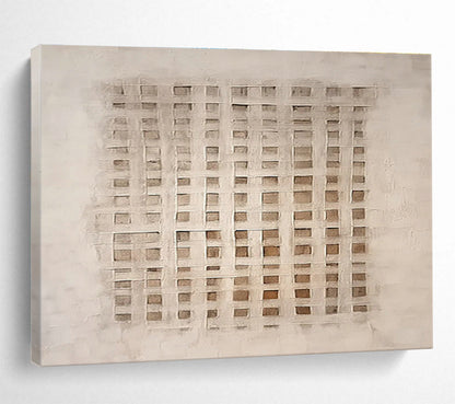Beige Woven Abstract Art for Minimalist Studies DLZ2434