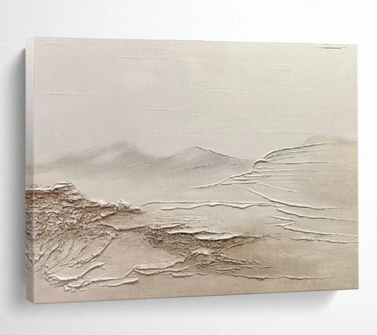 Beige Mountain Relief Art for Neutral - Toned Hallway DLZ2849