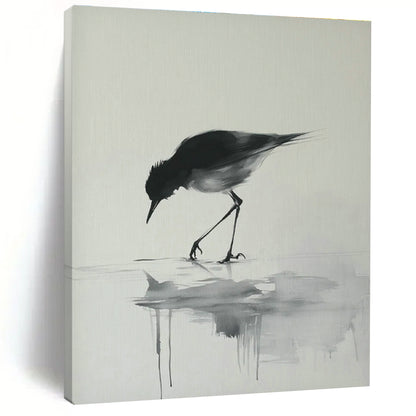 Ink - Wash Bird Art for Zen - Inspired Home & Traditional Tea House DLZ1830