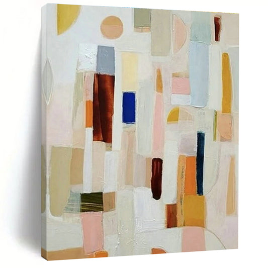 Colorful Abstract Blocks Art for Creative Coworking Space & Art - Loving Family Room DLZ1504