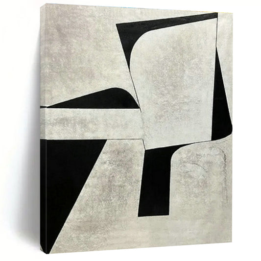 Black - White Geometric Abstract Art for Modern Office & Home Study DLZ1135