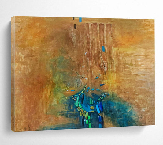 Brown - Blue Abstract Tree - Shadow Art for Creative Studio DLZ2772
