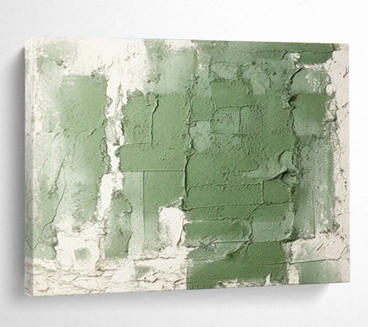 Green - White Texture Abstract Art for Minimalist Office Break Rooms DLZ2658