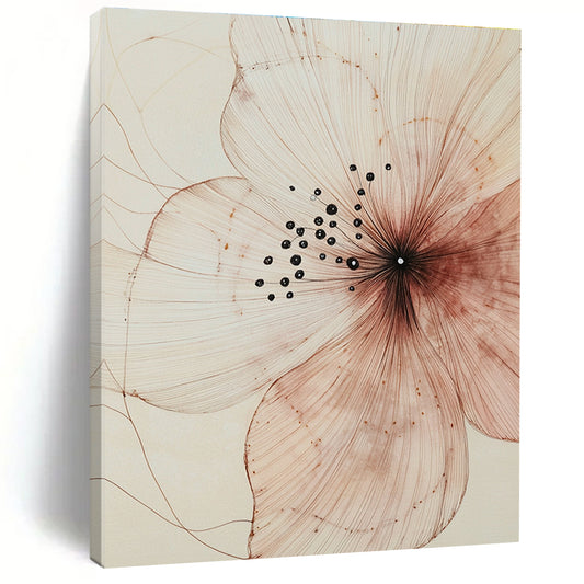 Delicate Flower Drawing for Botanical Illustration Studio & Minimalist Home Bedroom STSC948
