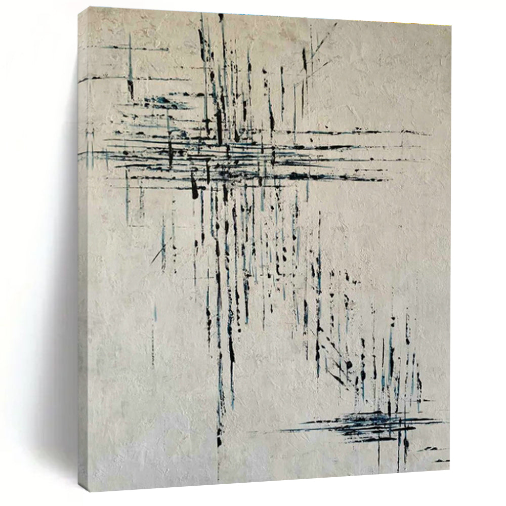 Line Texture Abstract Art for Minimalist Study & Contemporary Art Gallery DLZ0766