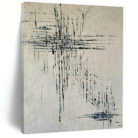 Line Texture Abstract Art for Minimalist Study & Contemporary Art Gallery DLZ0766