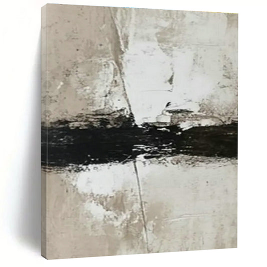 Black - Brown Minimalist Abstract Art for Modern Loft Study & Coffee Roaster Tasting Room DLZ0983