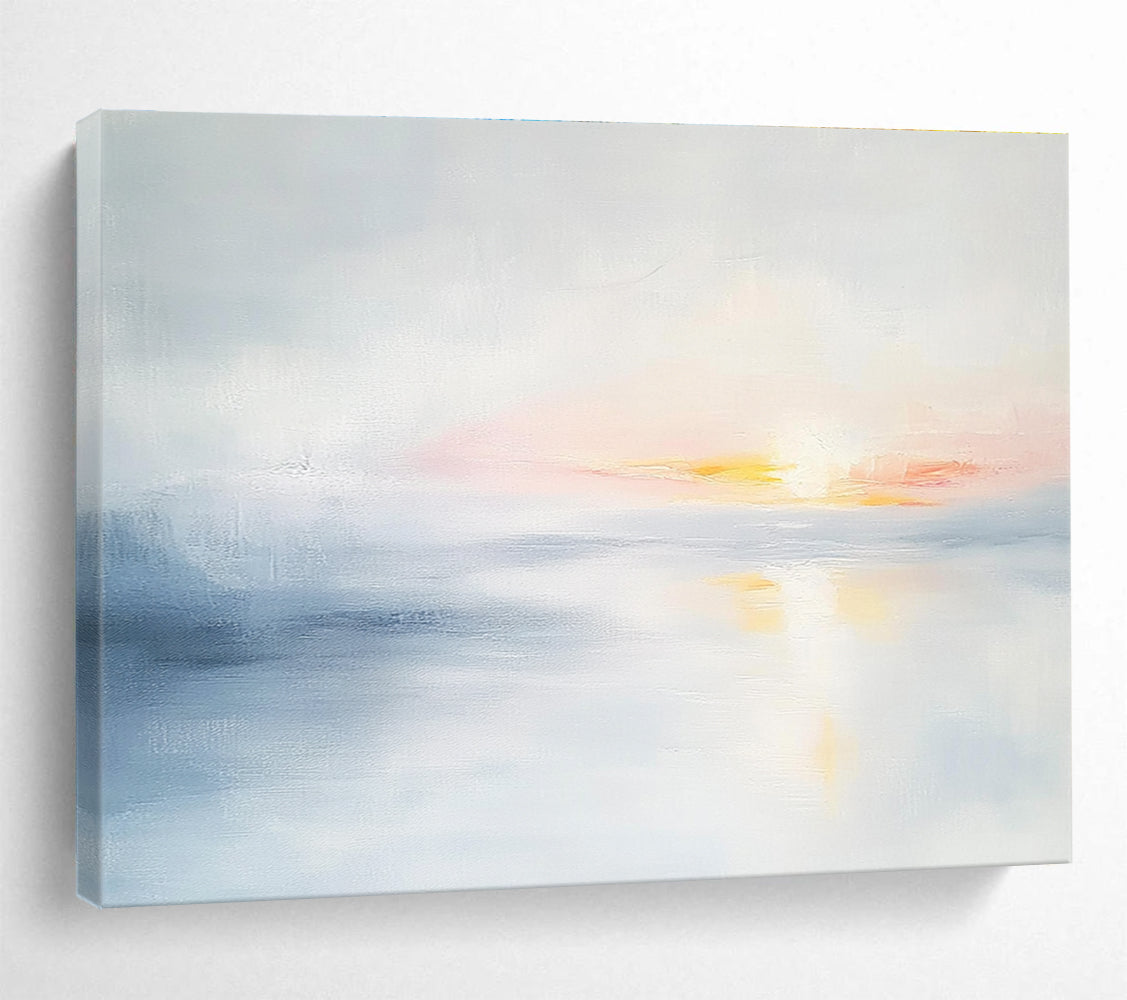 Soft Sunset Sea Art for Beachfront Bedroom & Spa Relaxation Area SC082