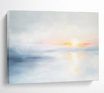 Soft Sunset Sea Art for Beachfront Bedroom & Spa Relaxation Area SC082