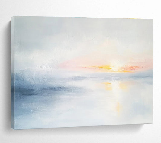 Soft Sunset Sea Art for Beachfront Bedroom & Spa Relaxation Area SC082