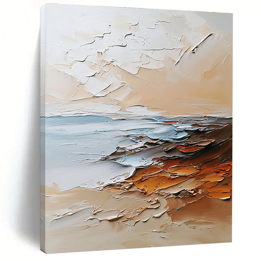 Textured Coastal Palette Art for Rooftop Bar & Creative Studio STSC096