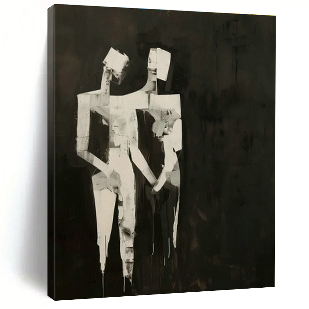Black - White Figure Silhouette Art 2 for Living Room & Gallery DLZ0427