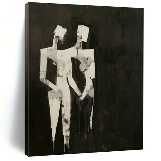 Black - White Figure Silhouette Art 2 for Living Room & Gallery DLZ0427