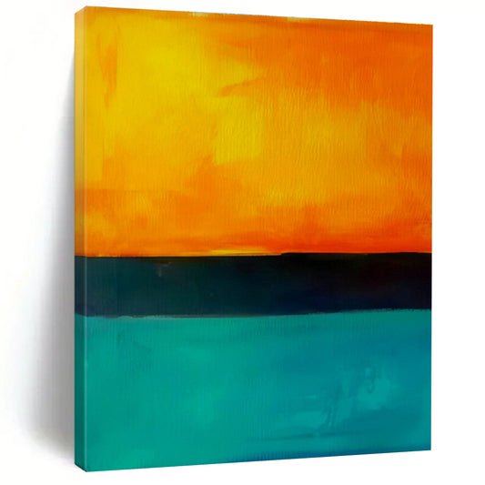 Orange - Teal Gradient Art for Coastal Restaurant & Art - Themed Home DLZ2098