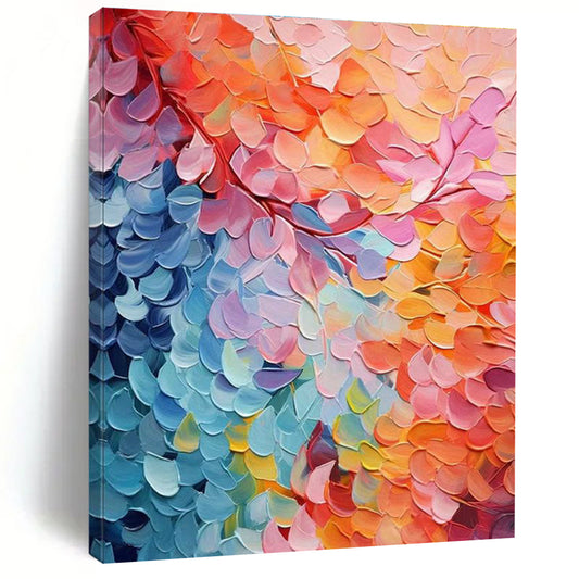 Colorful Leaf Canopy Art for Botanical Garden Café & Eco - Friendly Home DLZ2355