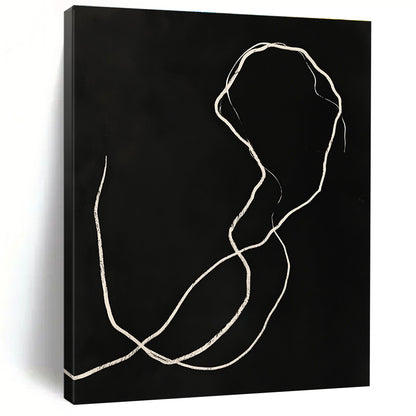White Line on Black for Minimalist Gallery & Meditation Space STSC1189