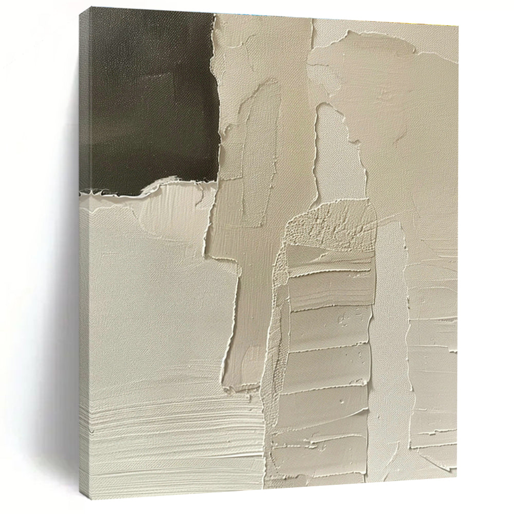 Gray - White Layered Abstract Art for Scandinavian Home & Contemporary Office DLZ1169