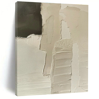 Gray - White Layered Abstract Art for Scandinavian Home & Contemporary Office DLZ1169
