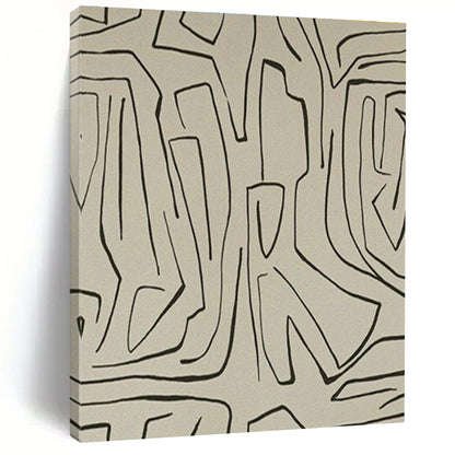 Black - Line Abstract Art for Bohemian Café & Creative Studio DLZ2046