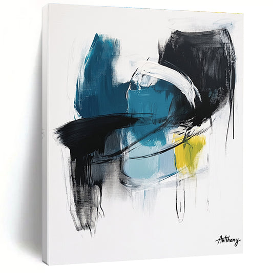 Colorful Abstract Brushstrokes Art for Creative Home Studio & Artistic Café STSC1068