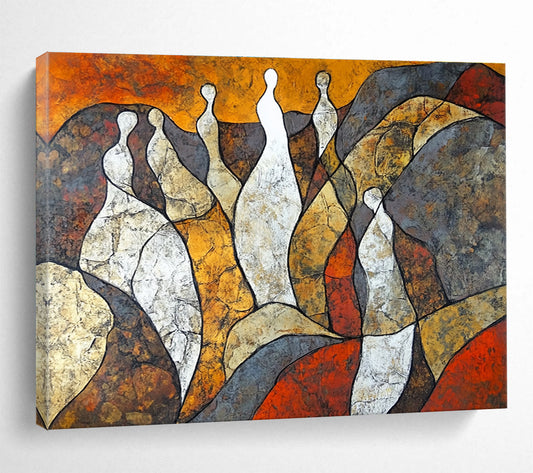 Abstract Human Figures Art for Wellness Center & Contemporary Art Gallery SC521