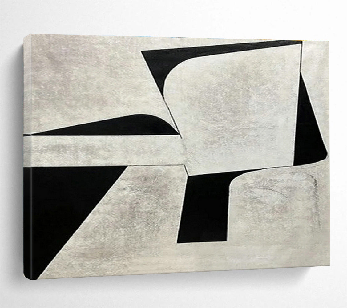 Black - White Geometric Abstract for Modern Law Office DLZ2966