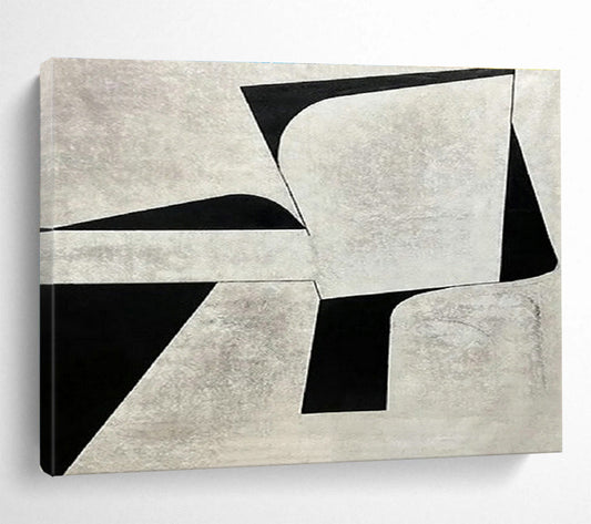 Black - White Geometric Abstract for Modern Law Office DLZ2966