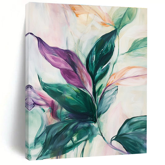 Painted Plant Leaves for Botanical Home Bathroom & Eco - Friendly Restaurant STSC1048