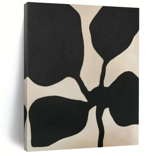 Black Flower - Shaped Abstract Art for Boutique Store & Home Entryway DLZ1084