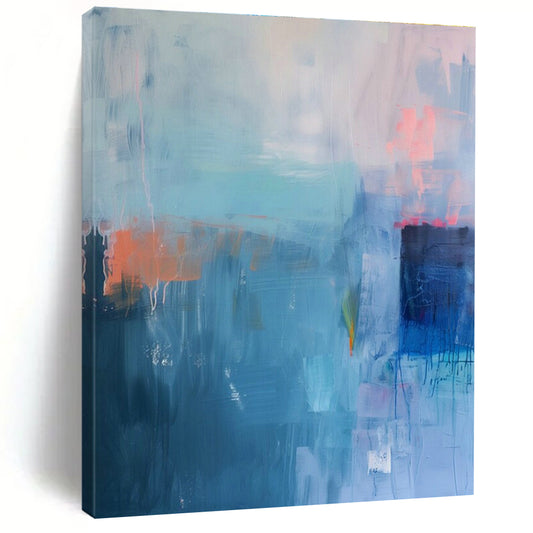 Blue - Pink Abstract Art for Coastal Home & Art - Themed Lounge DLZ2087