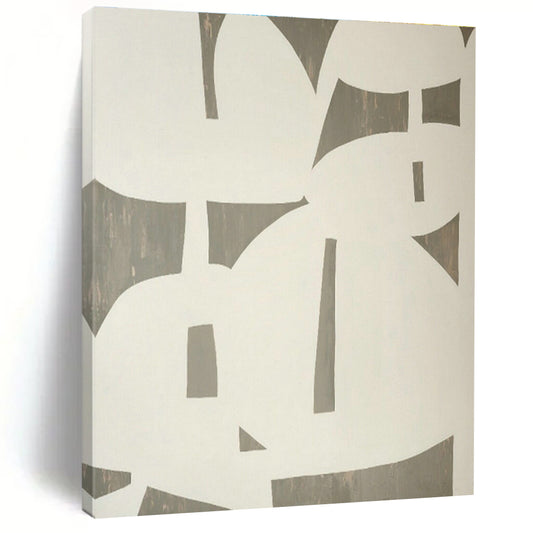 Gray - White Geometric Art for Minimalist Gallery & Industrial - Style Office DLZ1888