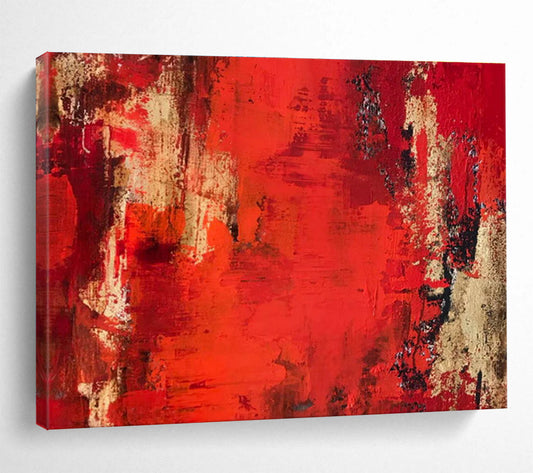 Red - Brown Abstract Art for Rustic - Chic Wine Bar Interiors DLZ2680