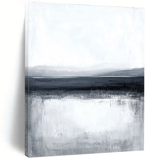 Monochrome Sea & Sky Art for Minimalist Bedroom & Meditation Center STSC124