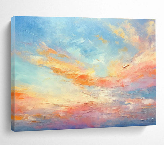 Colorful Sky Oil Painting for Bohemian - Style Bedrooms DLZ2500