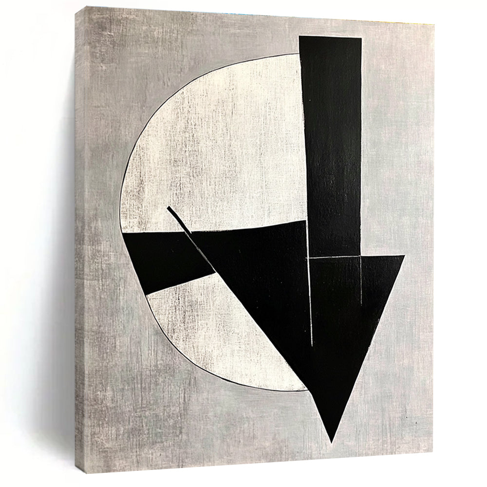 Geometric Abstract in Grey Art for Minimalist Office & Contemporary Art Gallery STSC1112