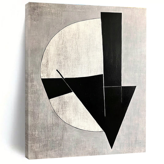 Geometric Abstract in Grey Art for Minimalist Office & Contemporary Art Gallery STSC1112